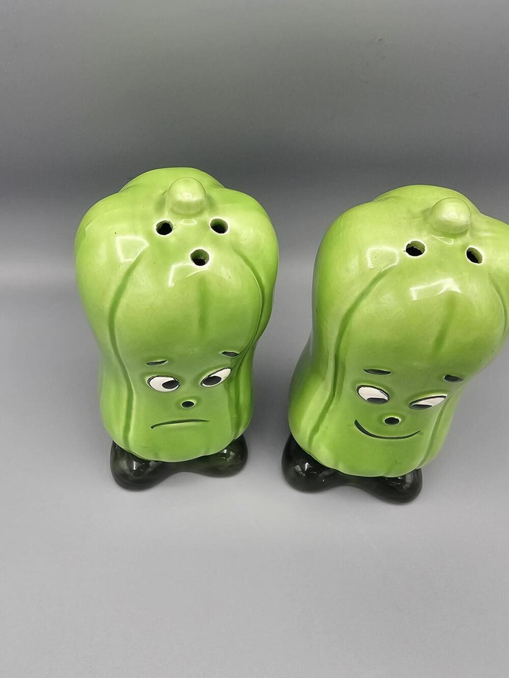 Vintage Ceramic Pickle Pepper Salt and Pepper Shakers Pair - Picture 3 of 5